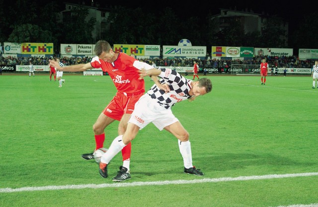 Srečko Katanec in Michael Schumacher na dobrodelni tekmi v Novi Gorici