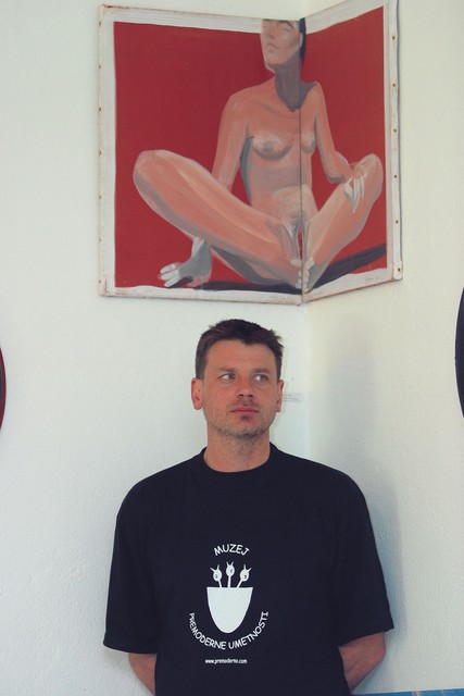 Boštjan Plesničar pod svojim kotnim delom Meditatio medeteraneo