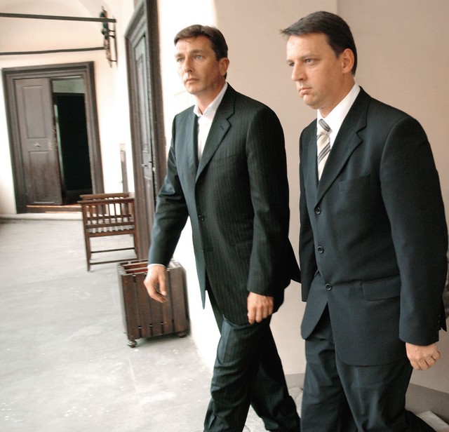 Nasprotnika v opoziciji: Borut Pahor in Anton Rop na srečanju vladne koalicije na Ptuju, avgusta 2004