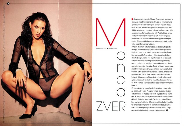 Manca Zver, hči ministra Milana Zvera v Playboyju, januar 2006