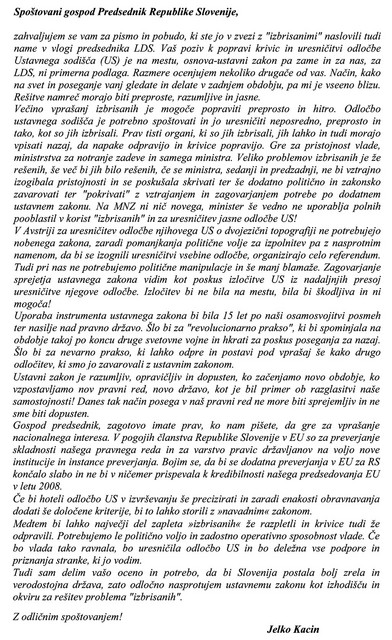 Kacinovo pismo Drnovšku Kacinovo pismo Drnovšku