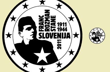 Partizan na spominskem kovancu