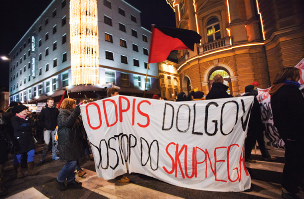 Mirne demonstracije v Ljubljani, 3. december 2012
