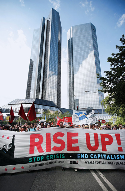 Demonstracije pred evropsko centralno banko v Frankfurtu, 19. maj 2012