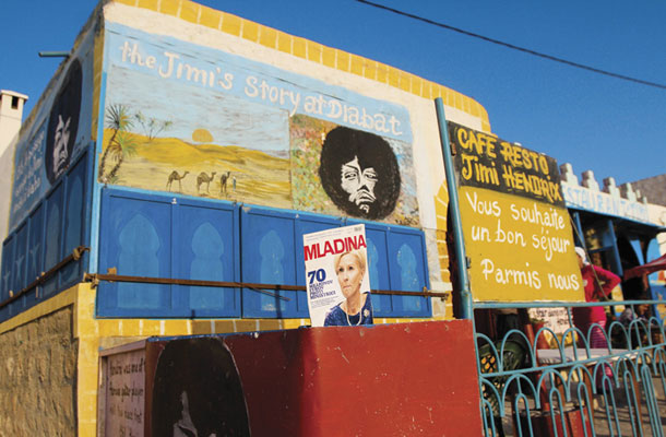 Spominska hiška, ki jo je obiskoval Jimi Hendrix v letih 68–69, Diabat, Maroko / Foto Goran Antley