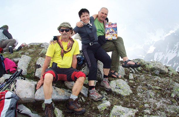 Leon, Iva in Oskar na vrhu tritisočaka v pogorju Kačkar, Turčija / Foto Marjan
