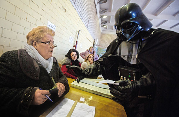 Darth Vader je kandidiral na volitvah v Ukrajini