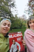 Sestri Nina in Neli v Centralnem parku, New York, ZDA / Foto selfie