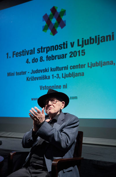 Branko Lustig, pričevalec in oskarjevec, 1. festival strpnosti v Ljubljani, Mini teater-JKC /