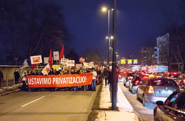 Foto tedna Shod proti razprodaji državnega premoženja, Ljubljana, 7. februar 