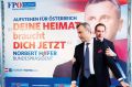 “Tvoja domovina te zdaj potrebuje”: Predsedniški kandidat Svobodnjaške stranke Norbert Hofer in predsednik stranke Christian Strache