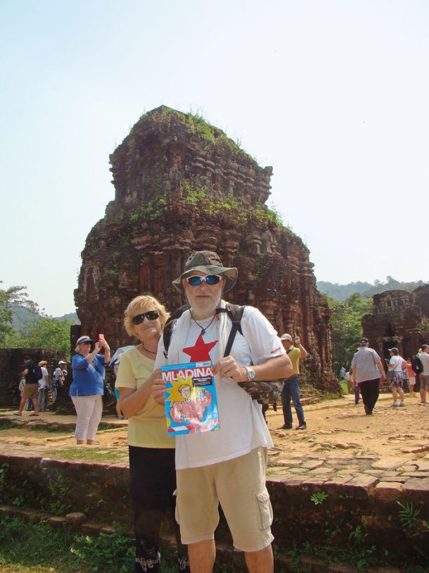 Bojana in Majo, Mỹ Sơn, prestolnica starega ljudstva Champa, Vietnam 