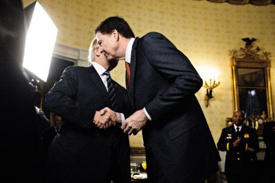 Donald Trump in odpuščeni direktor FBI-ja James Comey