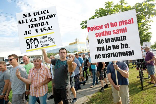 Junijski protest poštarjev v Ljubljani 