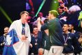Luka Dončić in Goran Dragić, sprejem za košarkarsko reprezentanco Slovenije po osvojitvi zlate medalje na EP, LJ 