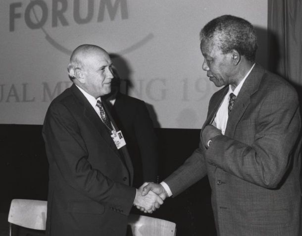 Frederik Willem de Klerk in Nelson Mandela