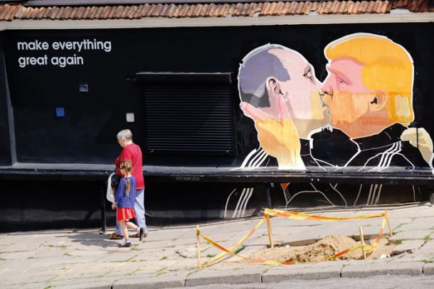 Graffiti v Vilni v Latviji