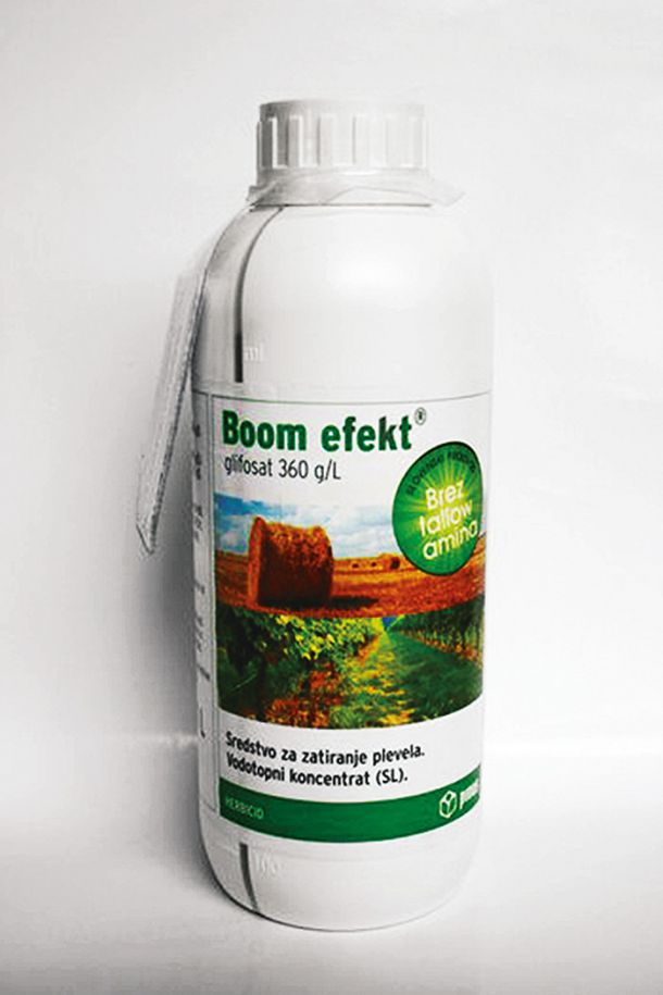 V Račah proizvajajo tudi herbicid »Boom efekt«, katerega aktivna učinkovina je glifosat