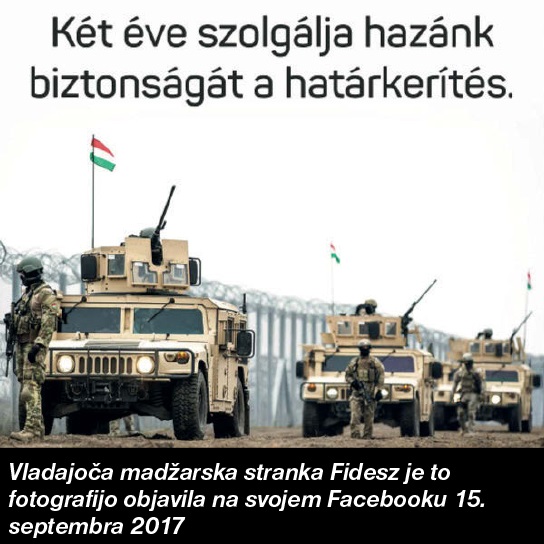 Vladajoča madžarska stranka Fidesz je to fotografijo objavila na svojem Facebooku 15. septembra 2017