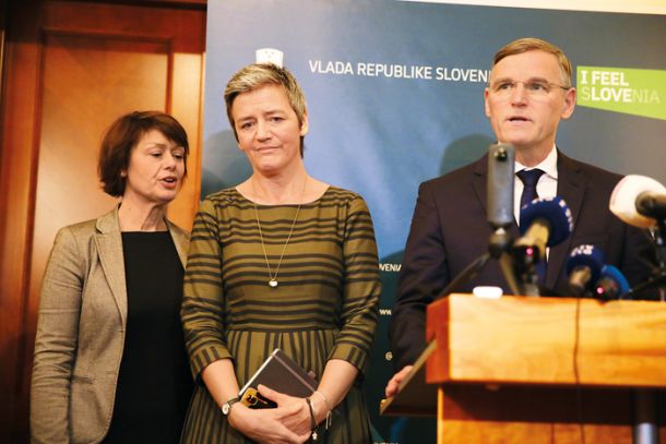 Nepopustljiva komisarka Vestagerjeva na obisku v Ljubljani