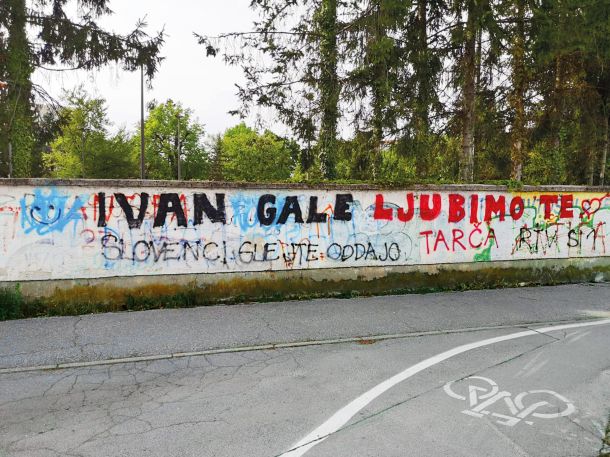 Grafit pri Ruskem carju v Ljubljani 