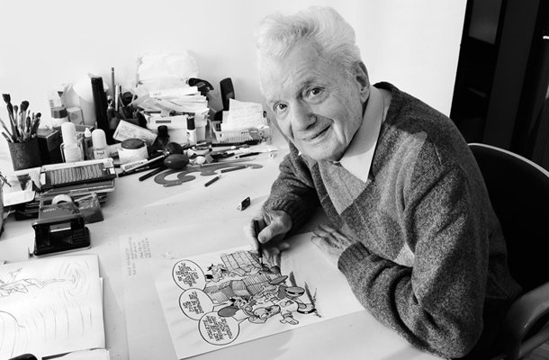 Miki Muster (1925-2018) je začel Zvitorepca risati v začetku 50. let minulega stoletja. 