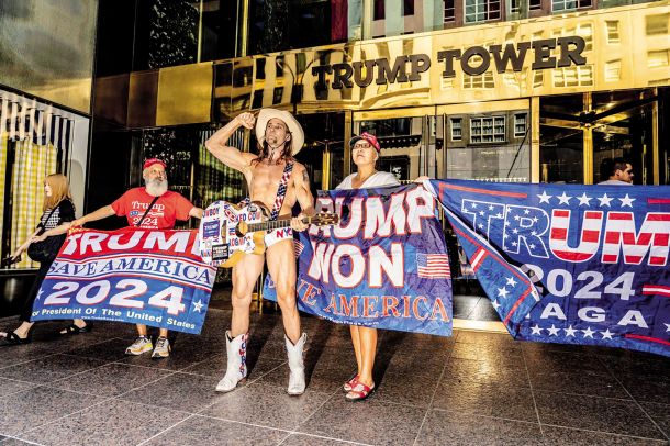 Trumpovi podporniki v New Yorku 27. avgusta 