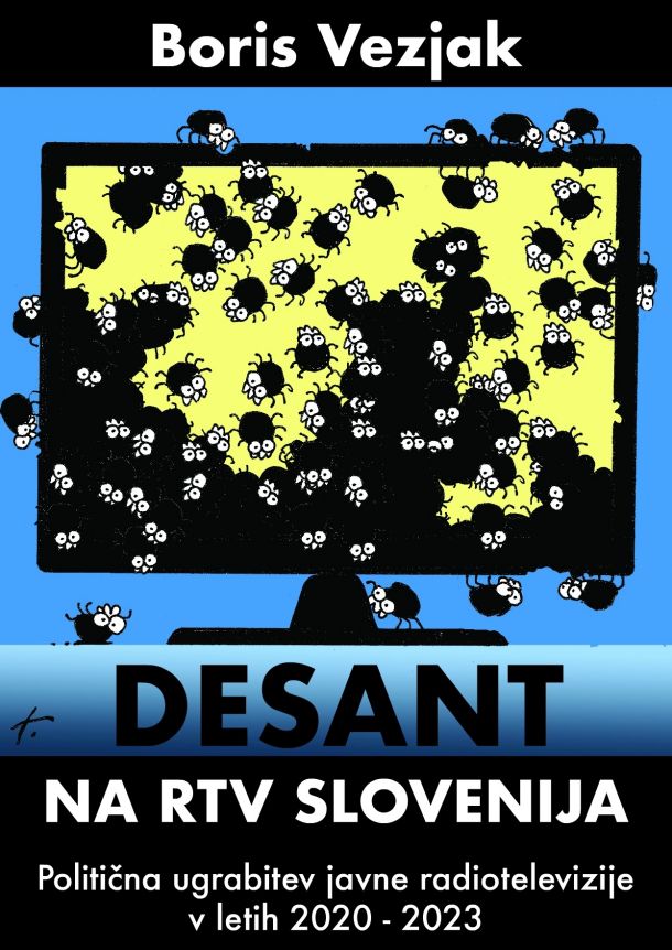 Naslovnica knjige Borisa Vezjaka Desant na RTV Slovenija