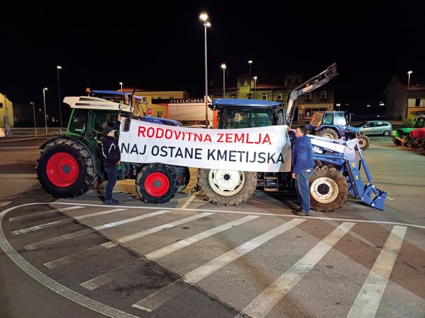 Protest savinjskih kmetov februarja letos 