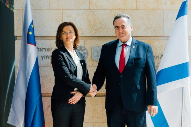 Zunanja ministrica Tanja Fajon in izraelski zunanji minister Izrael Kac