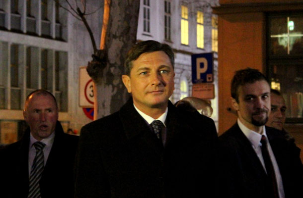 Novopriseženi predsednik Pahor.