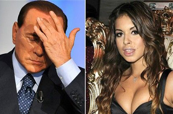 Nerodni Berlusconi in domnevna mladoletna Mubarakova sorodnica Ruby.