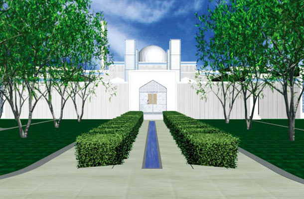 Vhodni portal bodoče ljubljanske džamije.