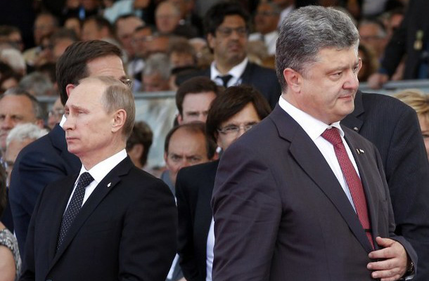 Putin in Porošenko usklajeno zazrta v skupno prihodnost.