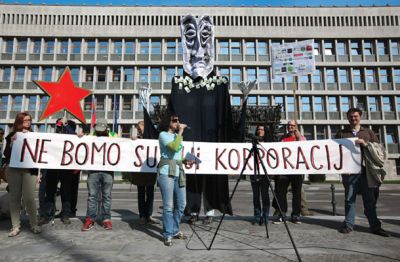 Demonstracije proti sporazumom v Ljubljani 11. oktobra 2014