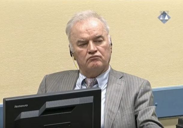 Ratko Mladić na sojenju v Haagu