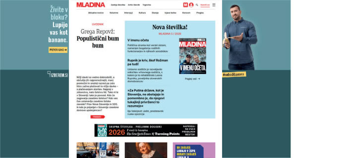 Primer postavitve oglasa za ozadje