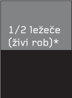 1/2 ležeče (živi rob)*