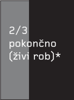 2/3 pokončno (živi rob)*