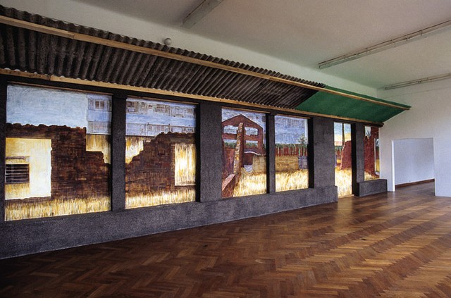 Kampala, instalacija v Moderni galeriji v Ljubljani, skupaj s Taylorjem Spencerjem v sklopu mednarodnega projekta za Sarajevo 2000.