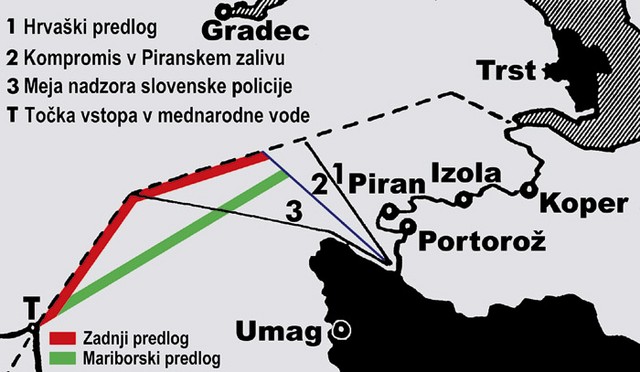 Kje bo potekala meja na morju in kje bo slovenski prehod do mednarodnih voda?