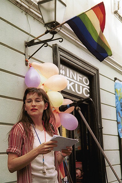 Tatjana Greif iz lezbične sekcije Škuca, ki je organizirala Pohod mimo nestrpnosti