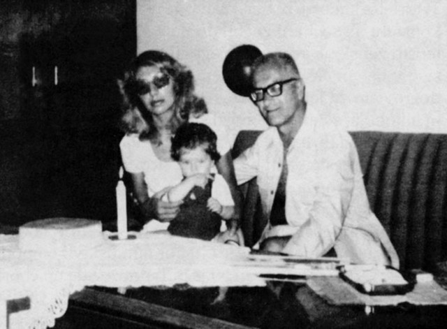 Z ženo Theo in hčerko Erno ob njenem prvem rojstnem dnevu, 1981
