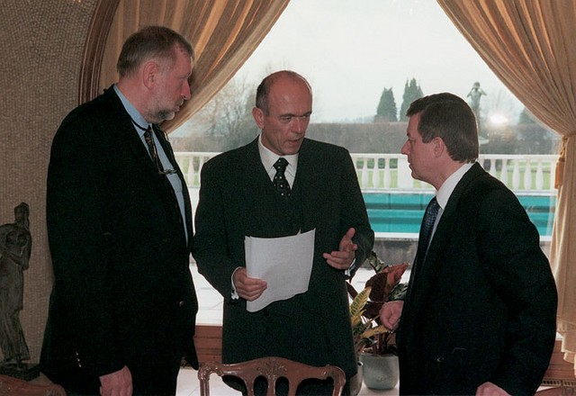 Za nagrado v vlado: Janez Drnovšek in Rudi Gabrovec (levo)