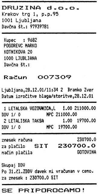Karte kupuje pri Družini