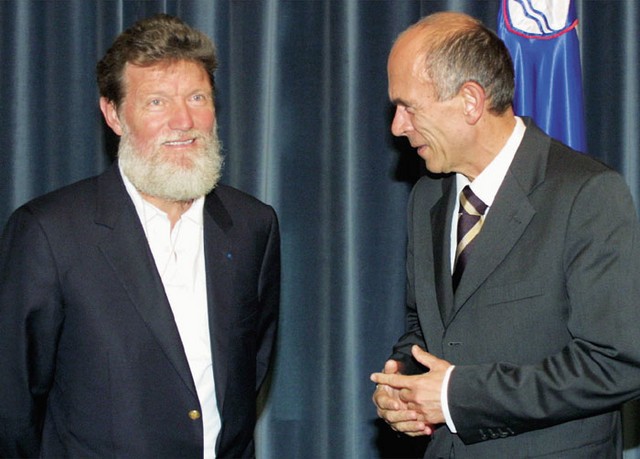Janez Drnovšek in pater Peter Pablo Opeka