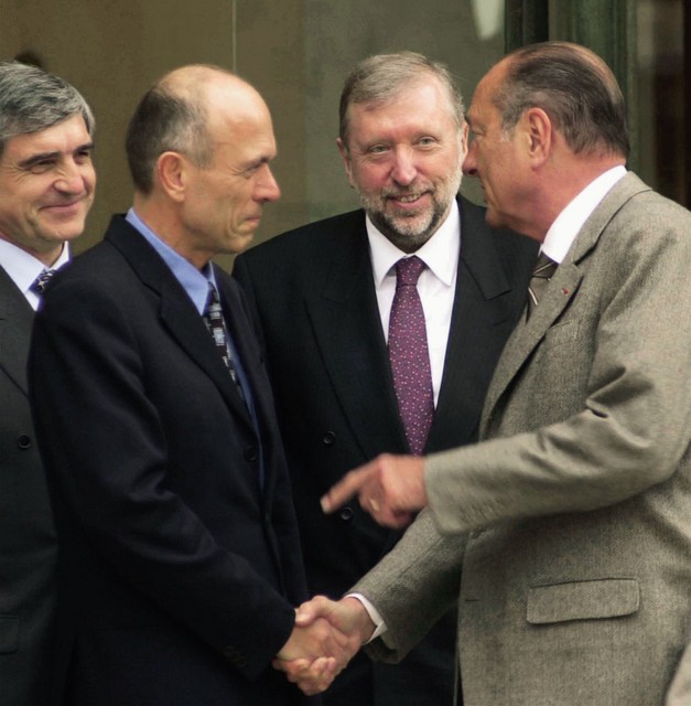Janez Drnovšek, Dimitrij Rupel in Jacques Chirac