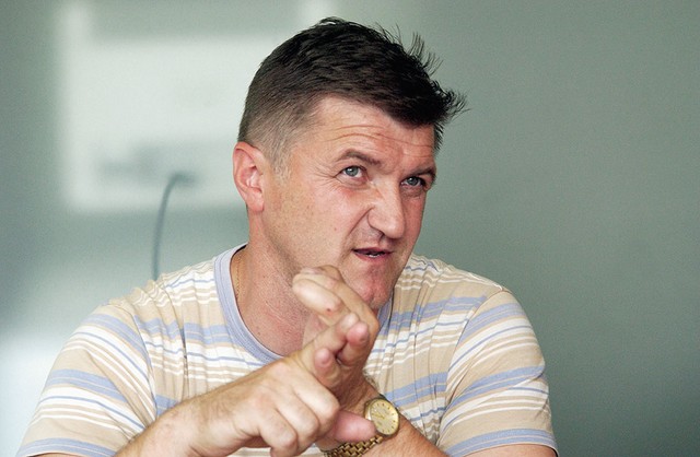 Vojko Smole med intervjujem, za katerega Krkovič trdi, da ga ni bilo