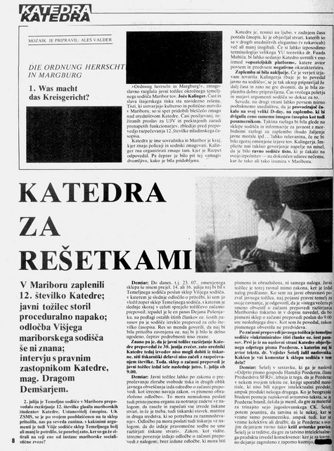 Eno od cenzuriranih besedil v zaplenjeni Mladini iz leta 1987