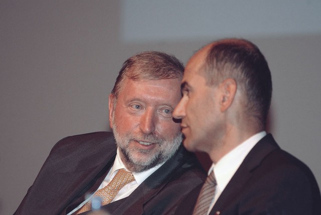 Dimitrij Rupel in Janez Janša na Zboru za republiko, 23. junija 2004
